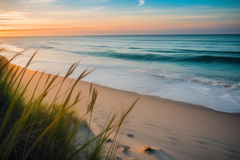 Sea oats on beach by @ai_generated