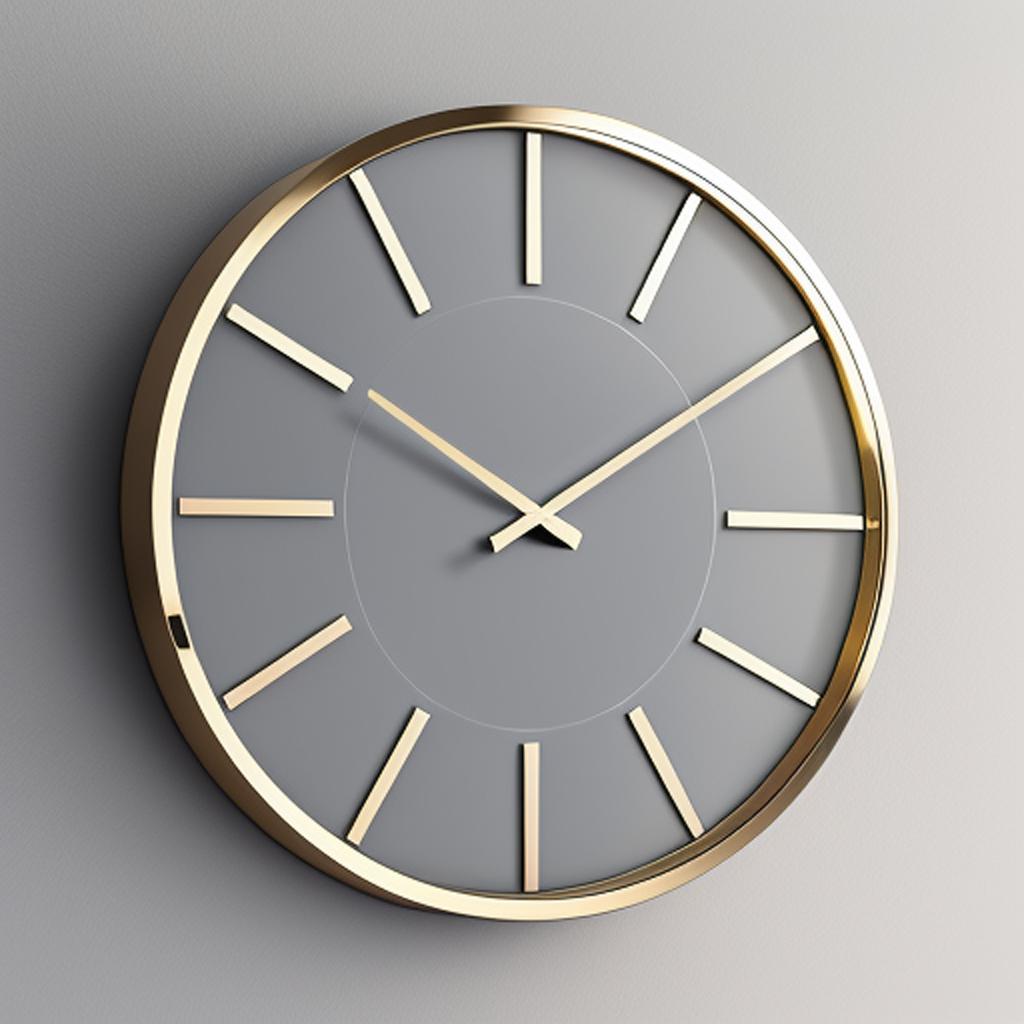 Minimalist wall clock, polished by @ai_generated