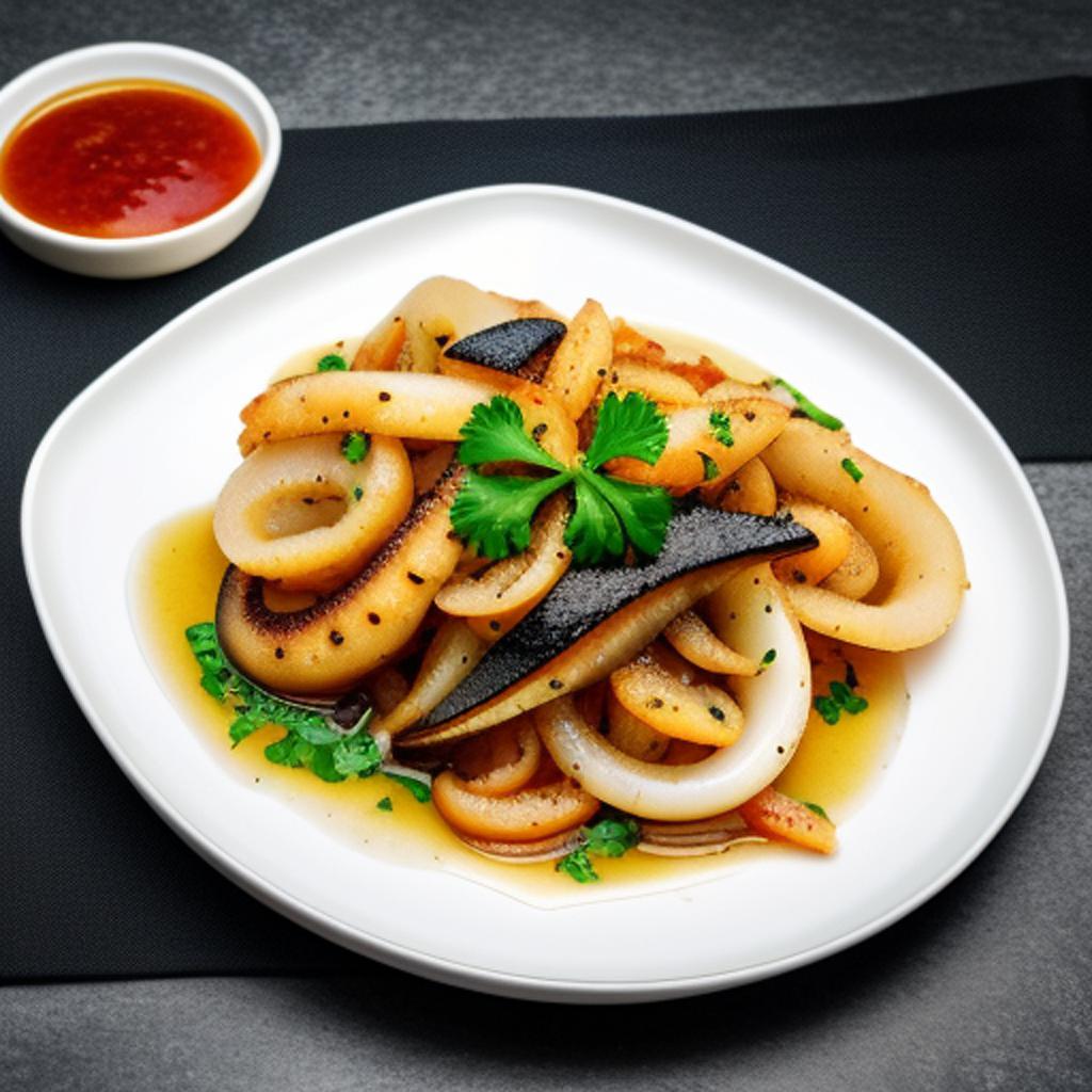 Calamares al plato by by @ai_generated