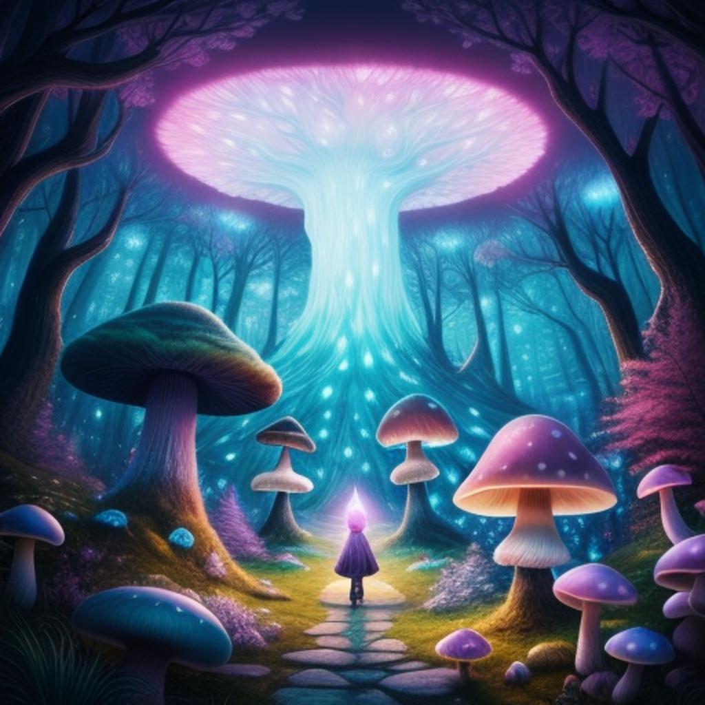 A magical, otherworldly forest by @ai_generated