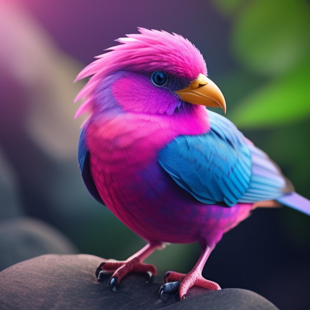 Realistic very colorful pink by @ai_generated