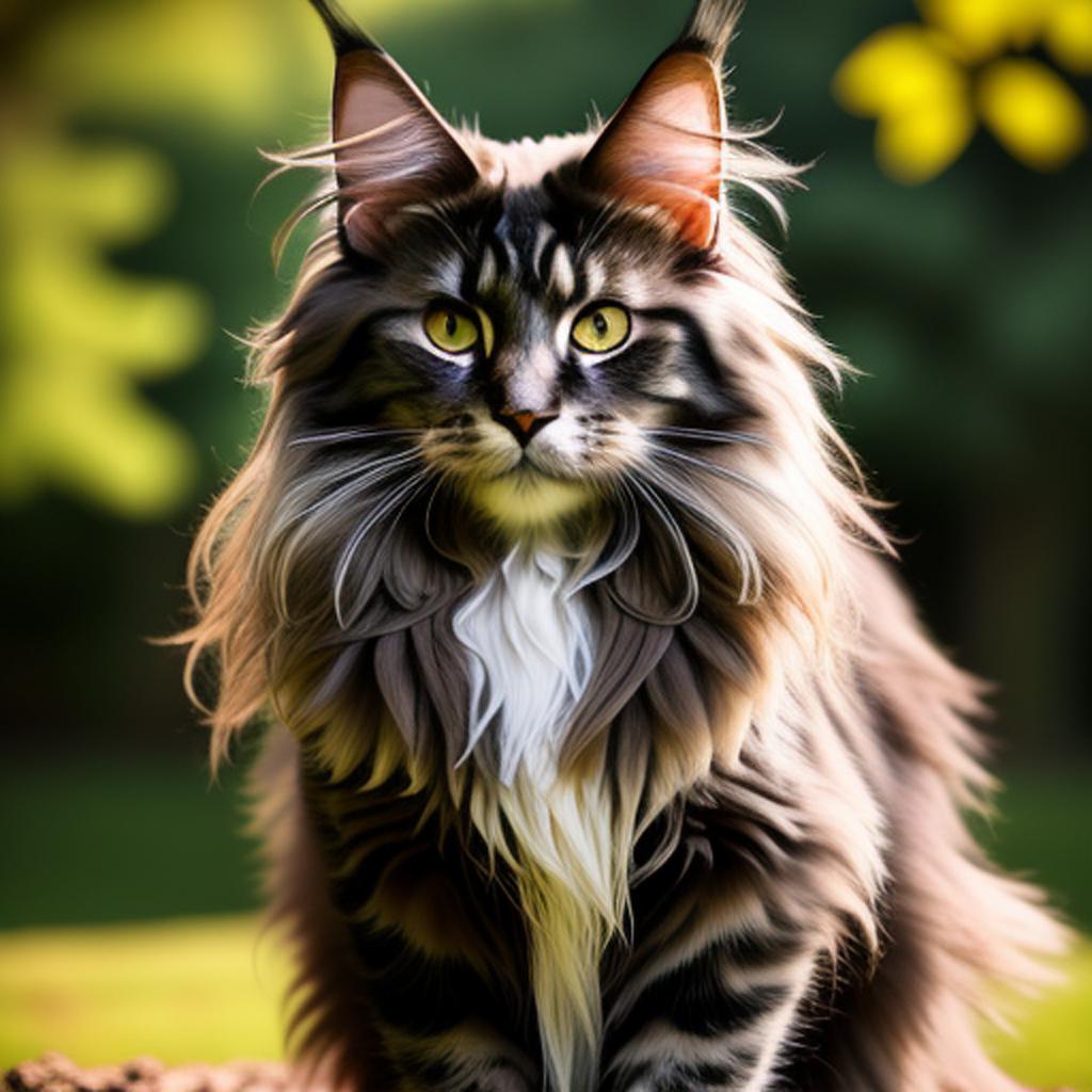 Maine coon cat by by @ai_generated