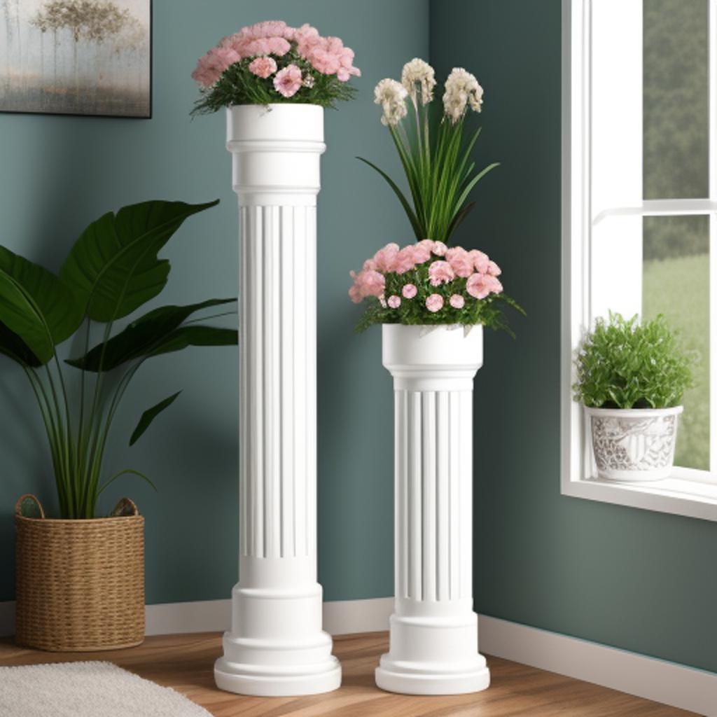 Column gypsum plant stand by @ai_generated