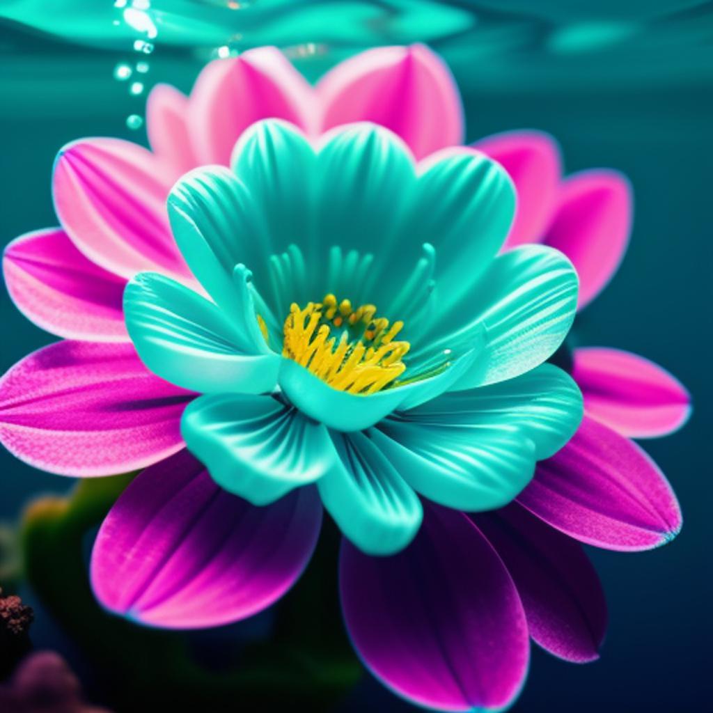 Delicate flower with iridescent by @ai_generated