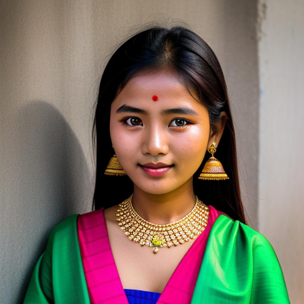 Myanmar beautiful girl by by @ai_generated