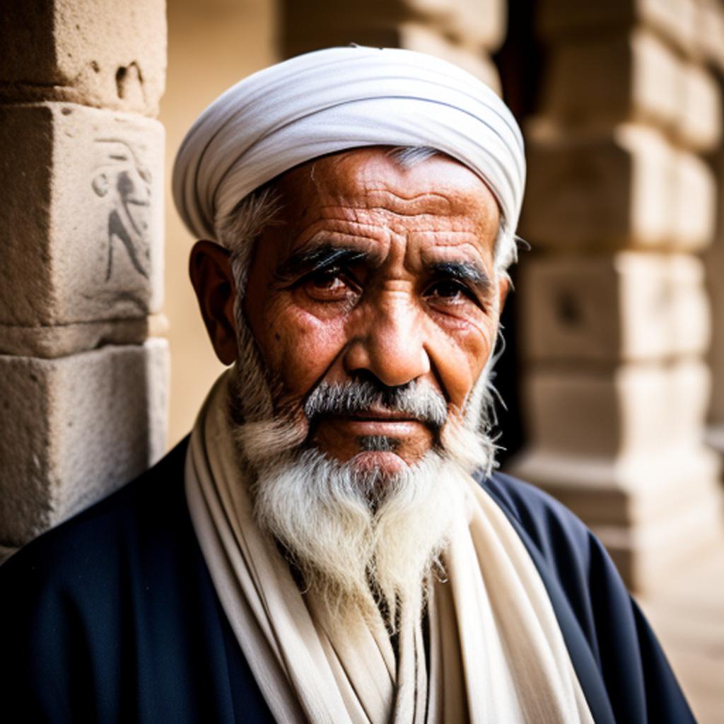 Old egyptian man by by @ai_generated