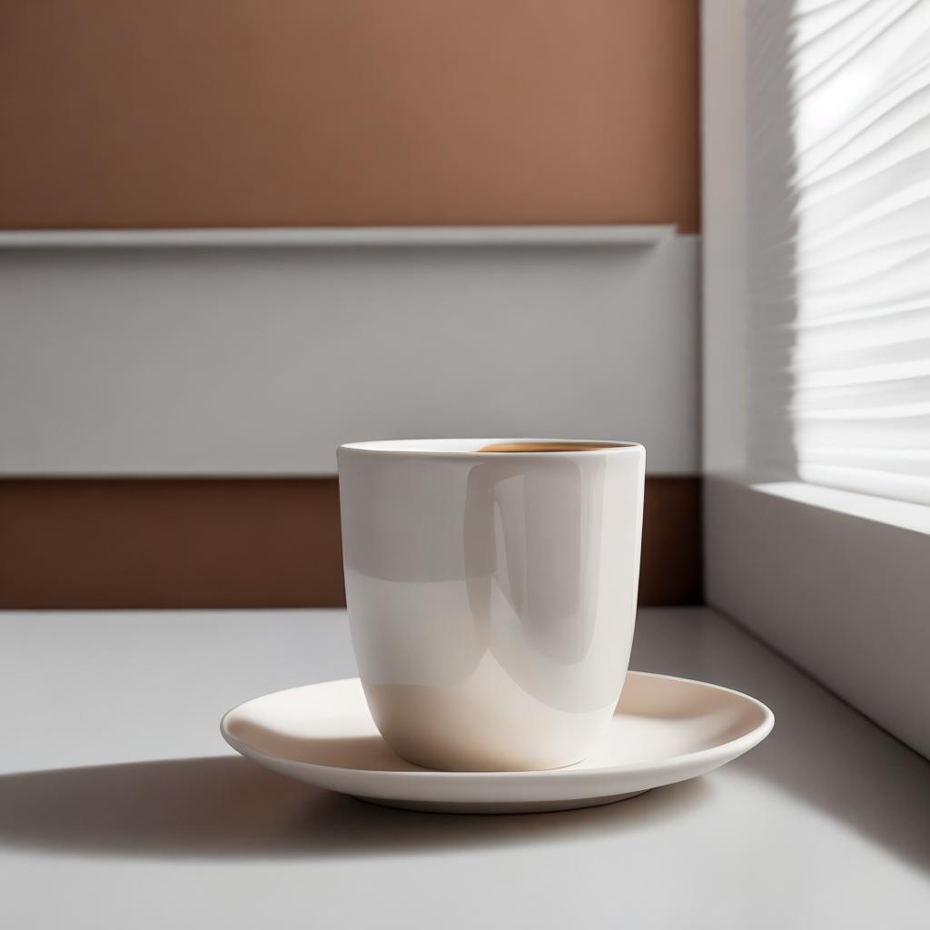 Minimalist coffee cup, sleek by @ai_generated