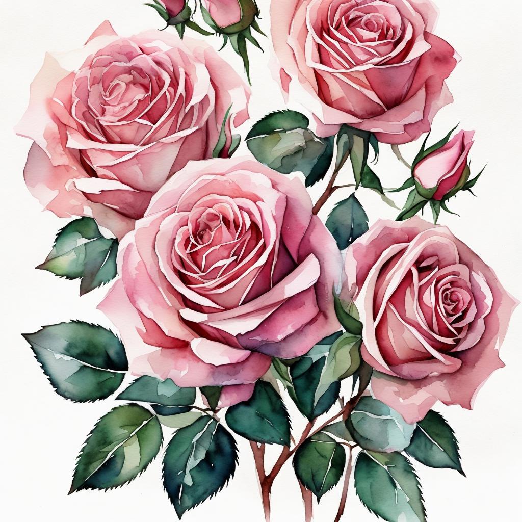 Pink roses in HD, by @ai_generated