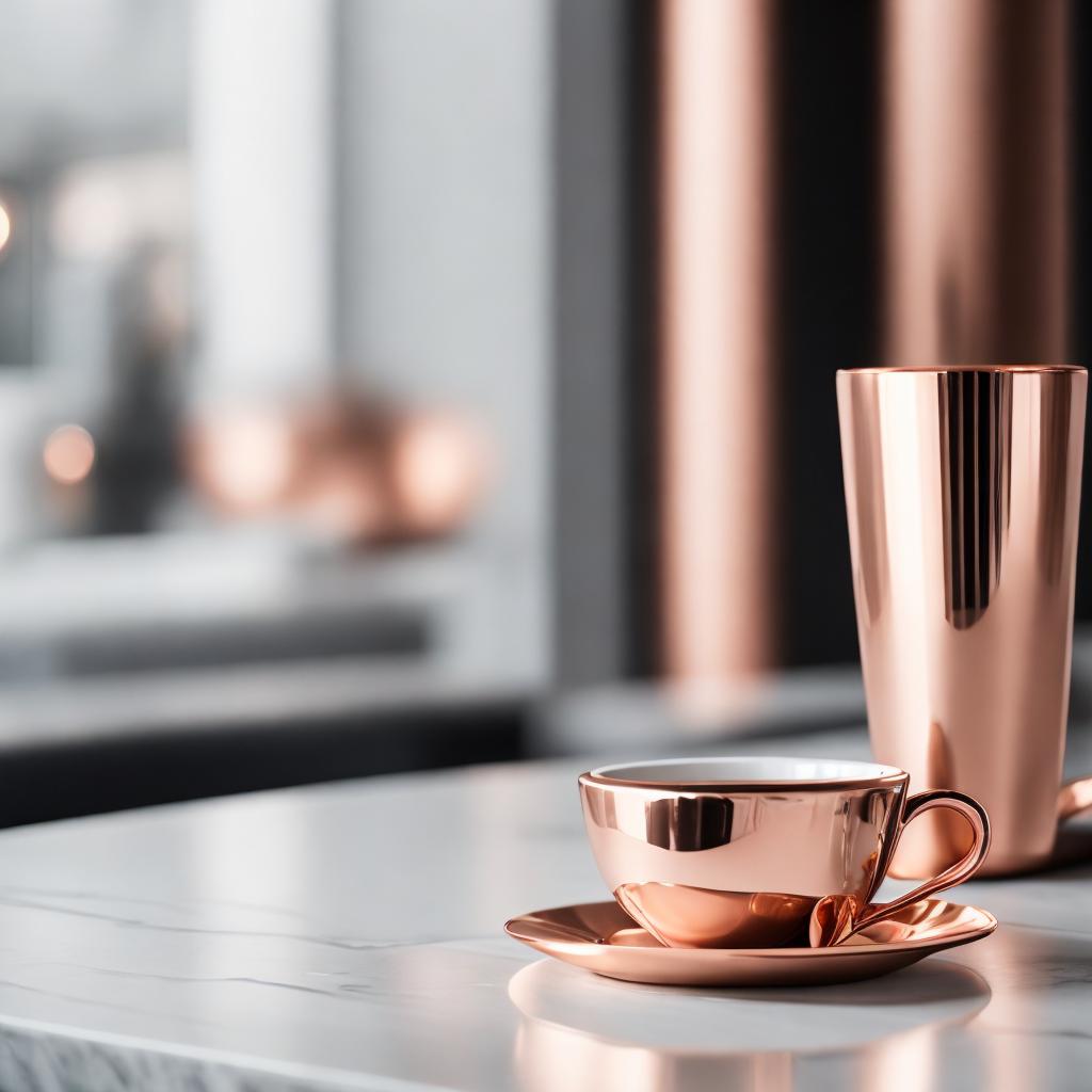 “Minimalist coffee cup, rose by @ai_generated