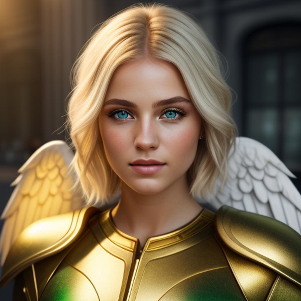 An attractive female angel by @ai_generated