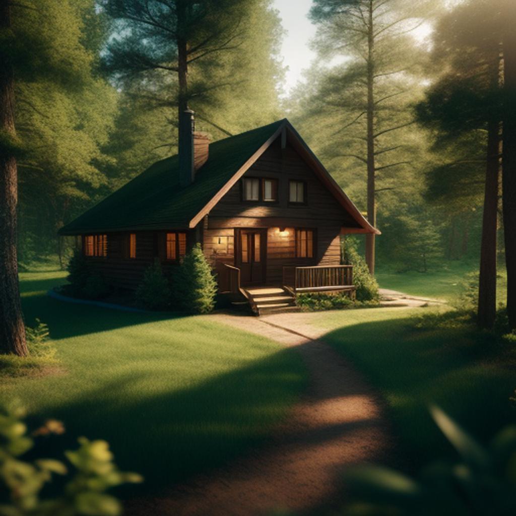 Uma casa na floresta by @ai_generated