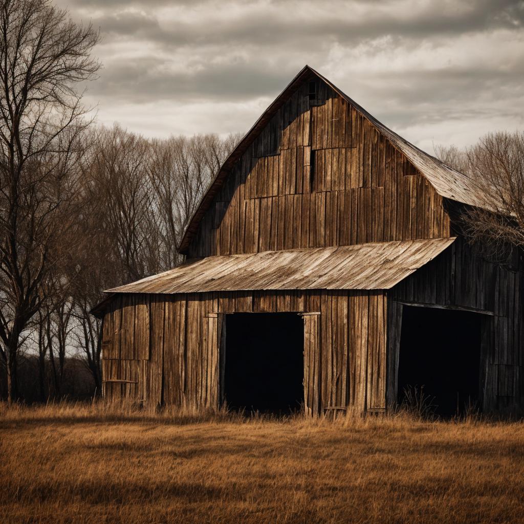 Photo of old barn, by @ai_generated