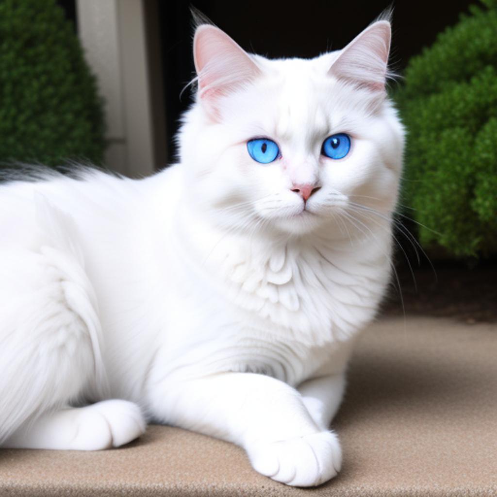 A white Ragdoll cat by @ai_generated