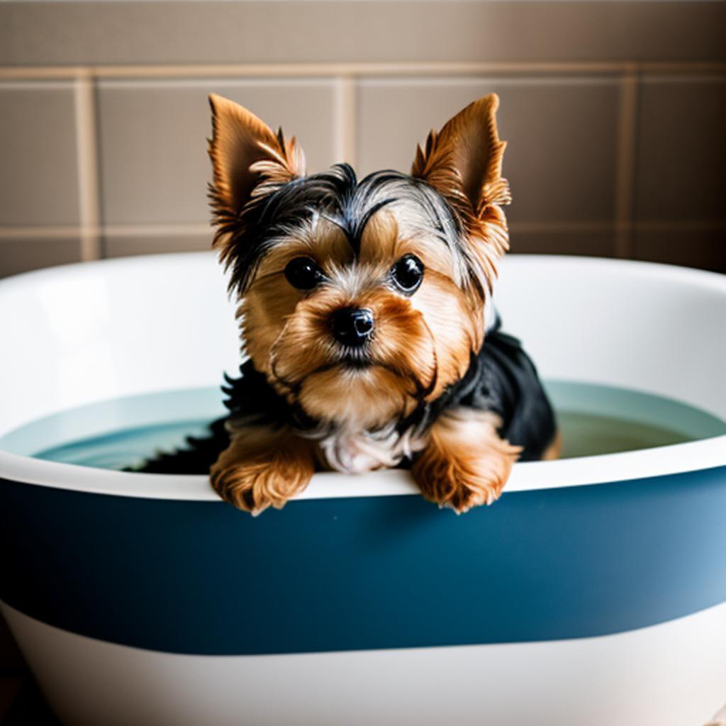 Yorkshire terrier in the by @ai_generated