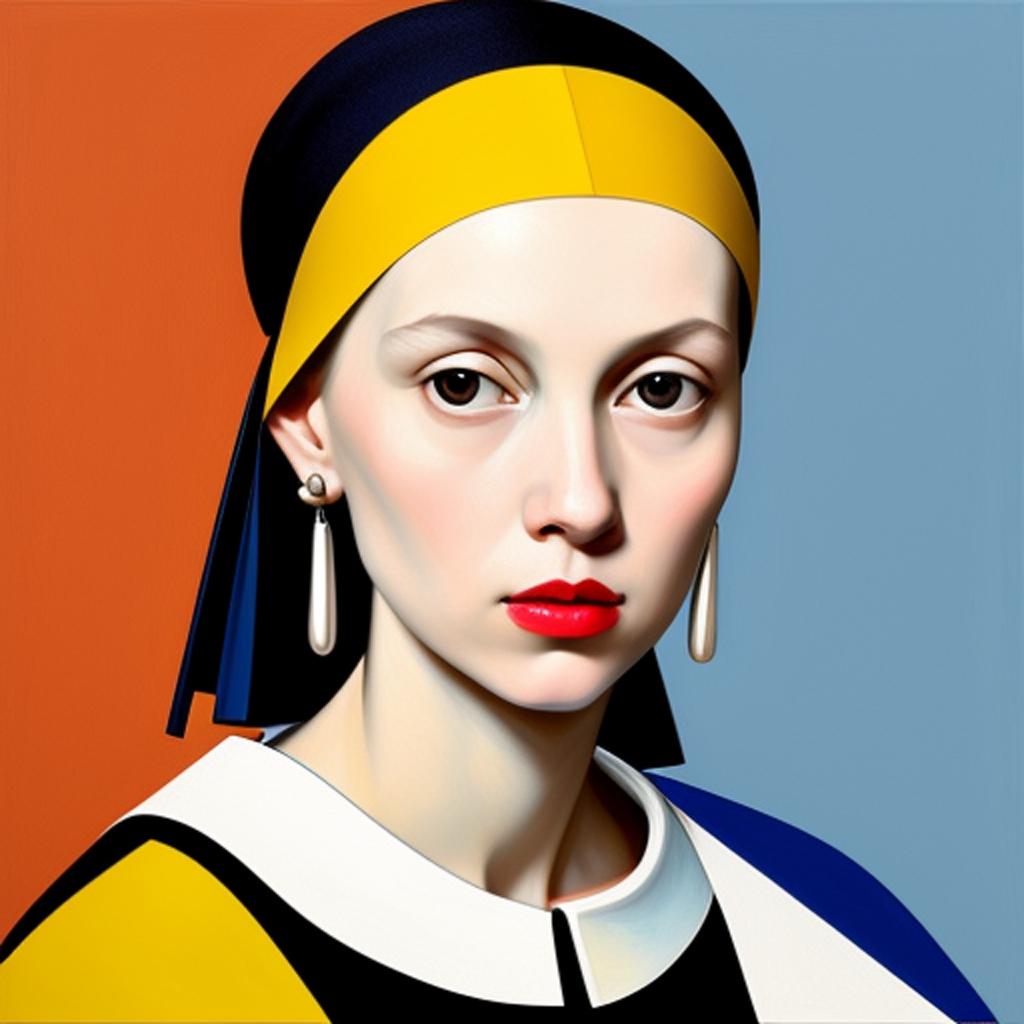 Girl with pearl earring by @ai_generated