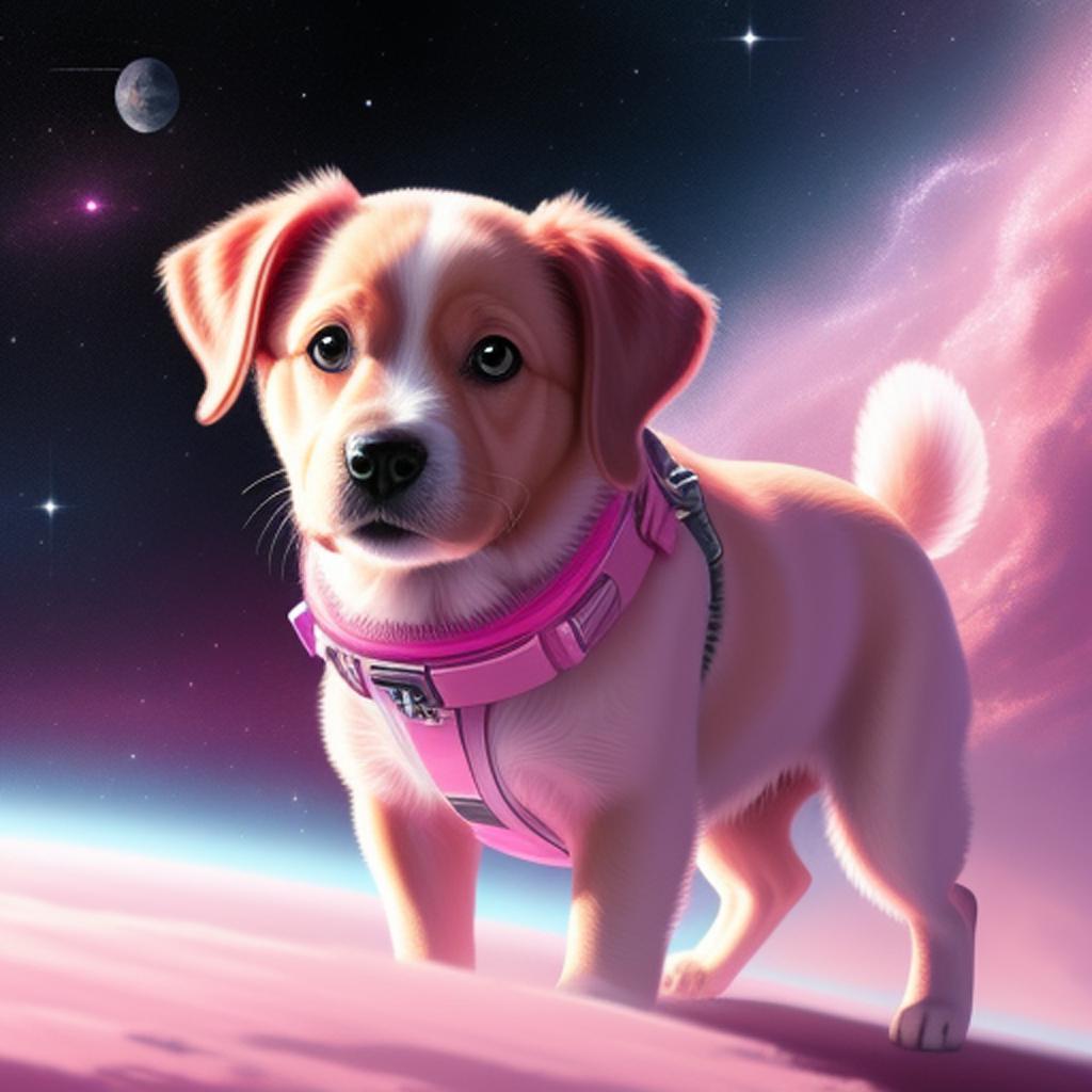 Un perro Rosa en by @ai_generated