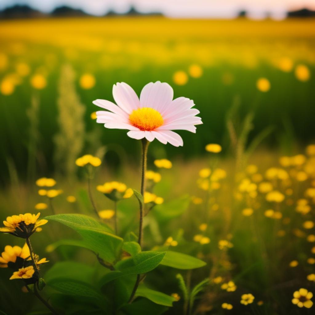 Flor en el campo by @ai_generated