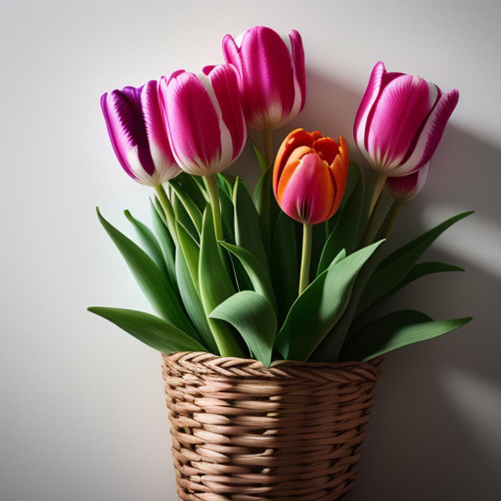 Beautiful tulip flowers by by @ai_generated