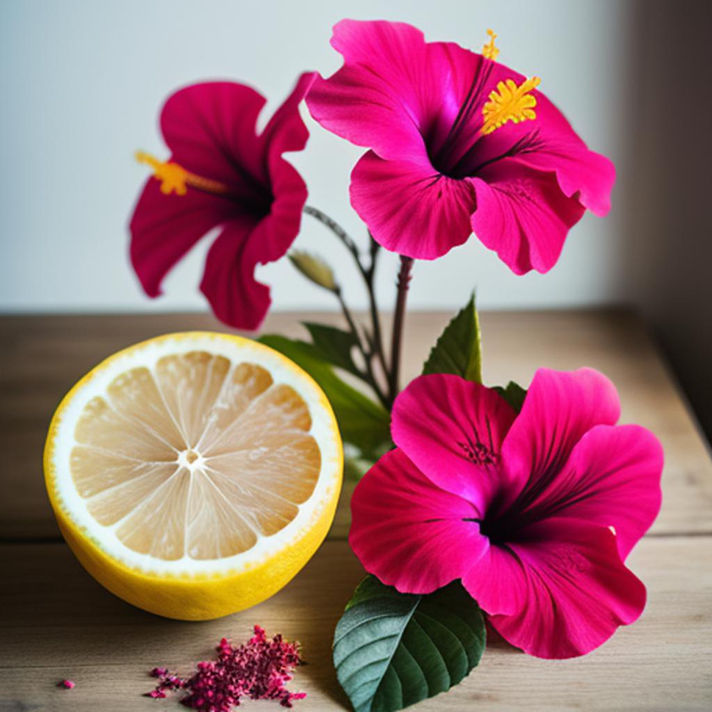 Hibiscus et citron by by @ai_generated