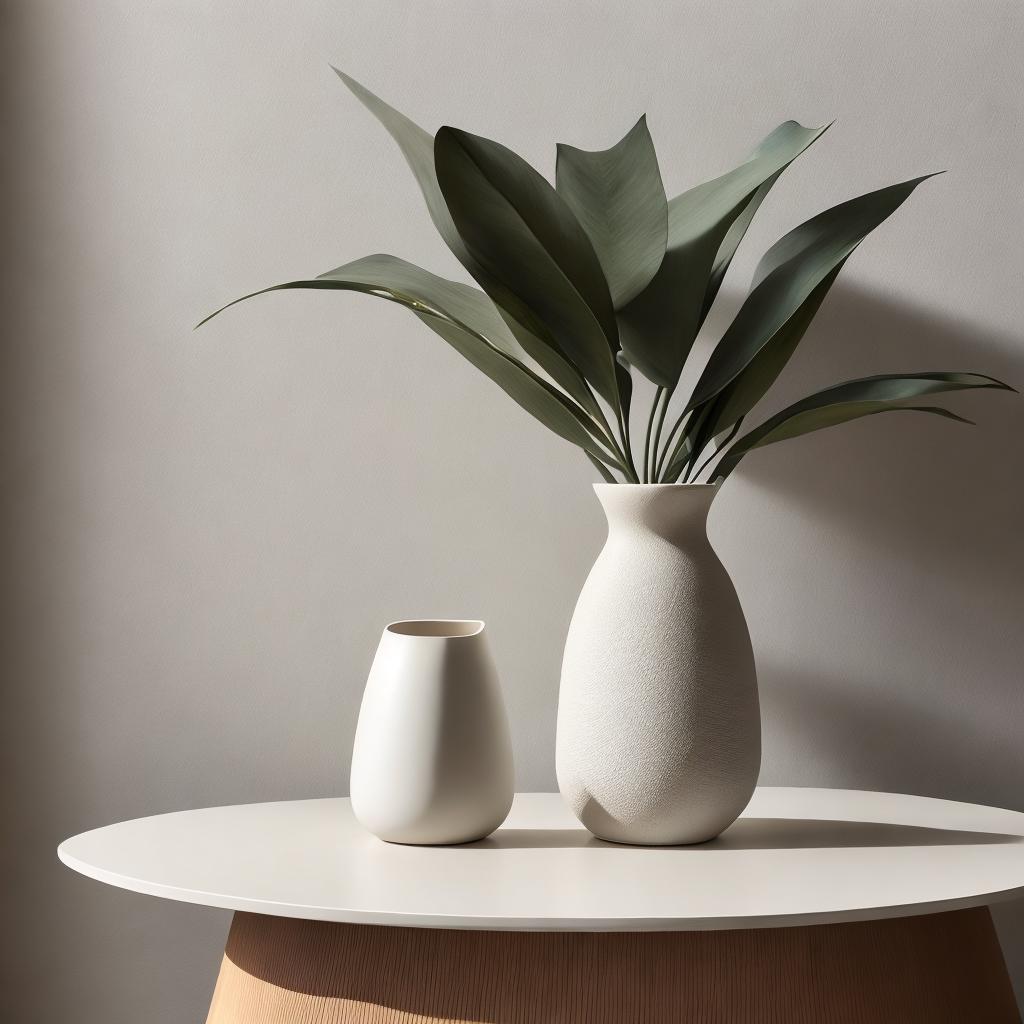 “Minimalist vase, textured ceramic, by @ai_generated