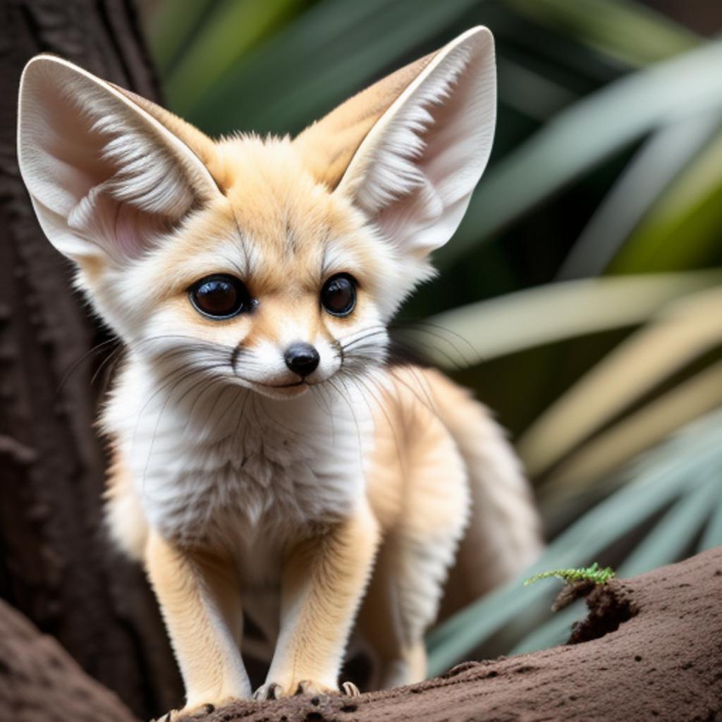 Fennec fox in a by @ai_generated