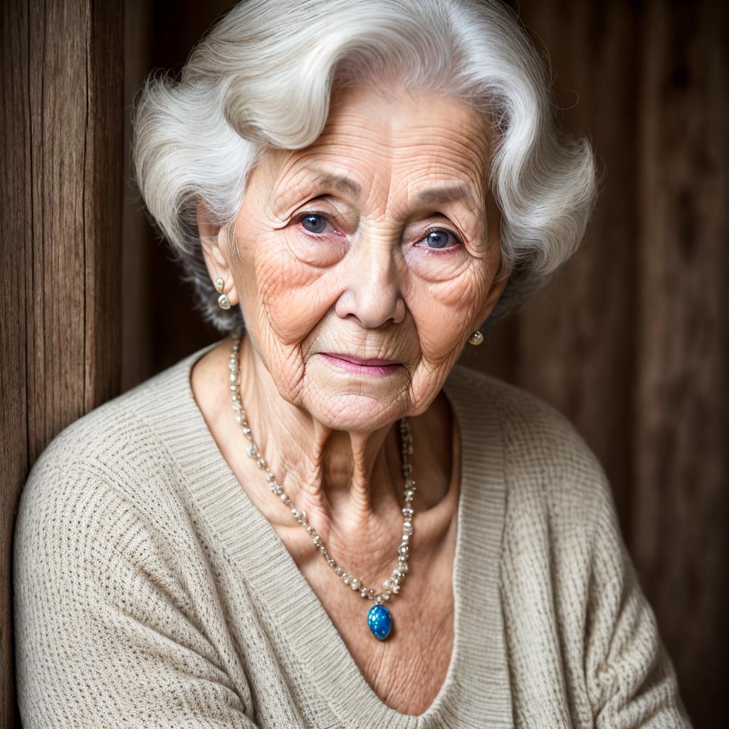 Elderly lady, natural aging by @ai_generated