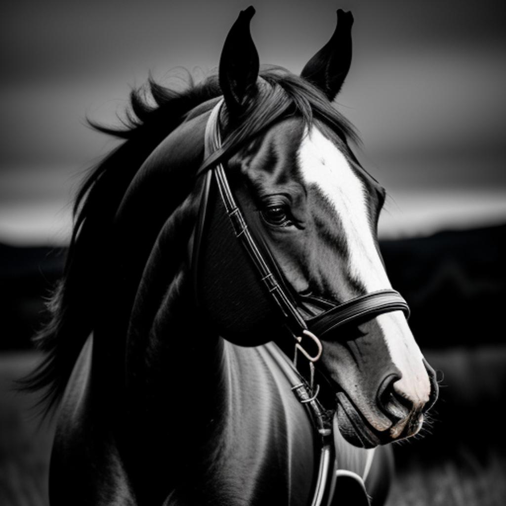 Black running horse in by @ai_generated