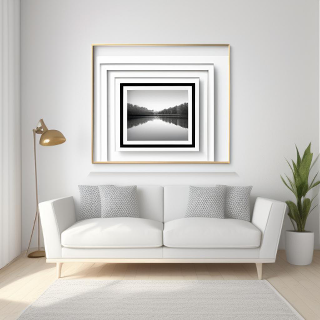 Artistic white square frames by @ai_generated