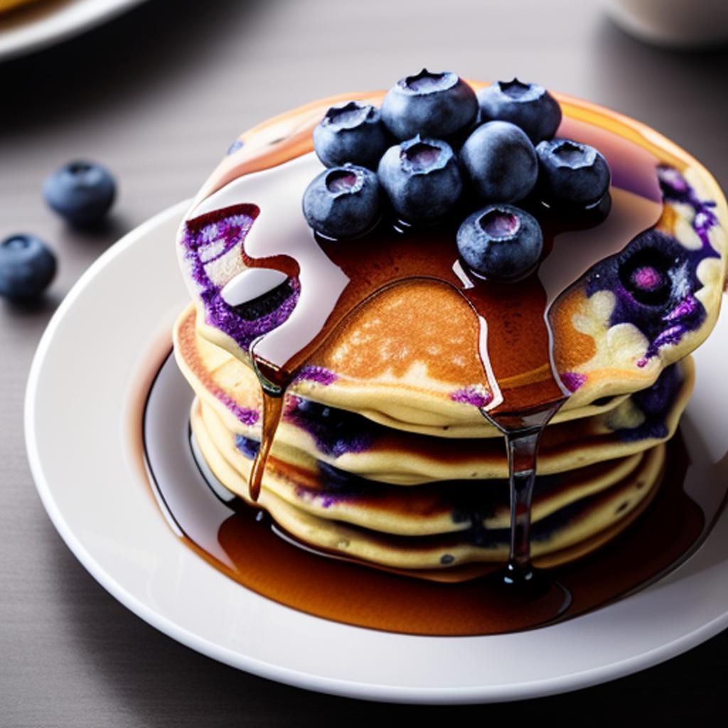 Blueberry pancakes by @z8xebc1v by @ai_generated