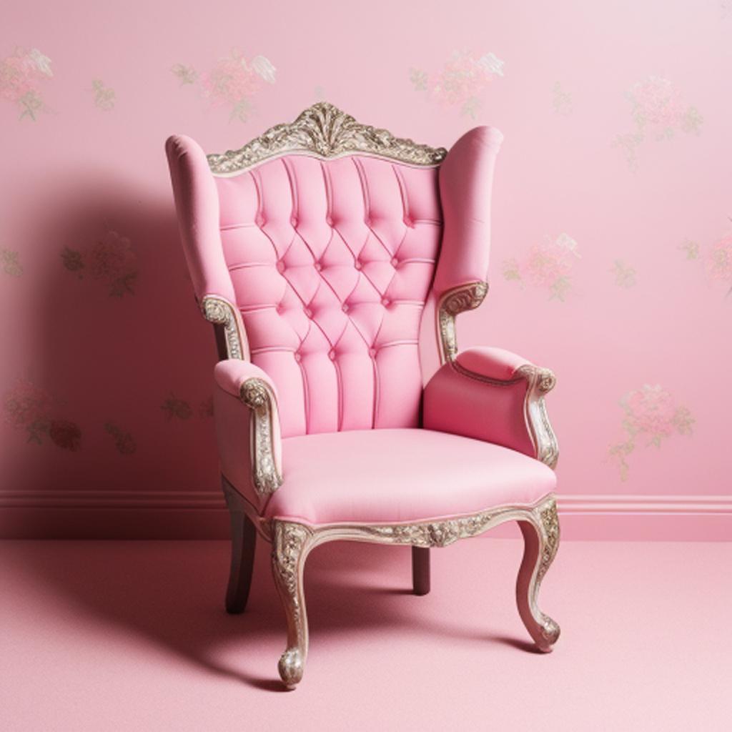 Background, Pink princess chair by @ai_generated