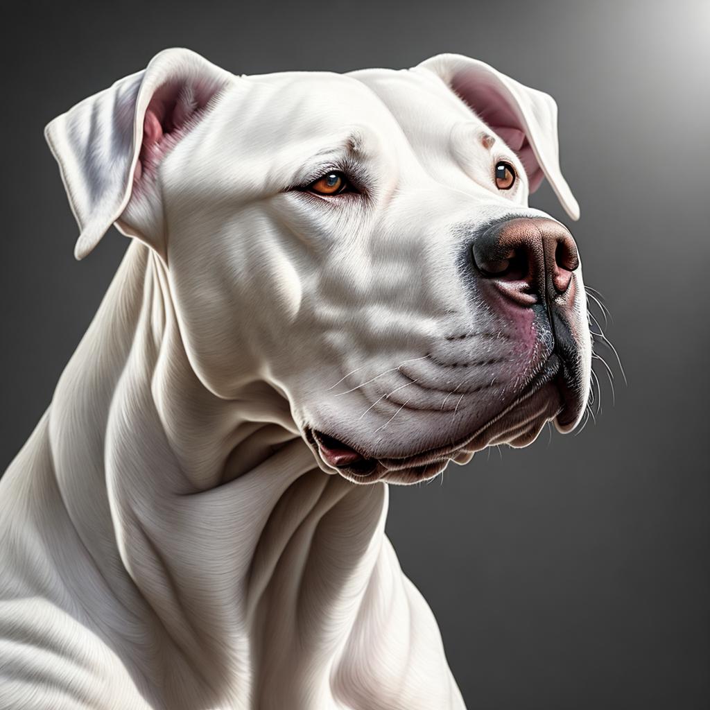 Dogo Argentino, Hyperrealism, Realistic by @ai_generated