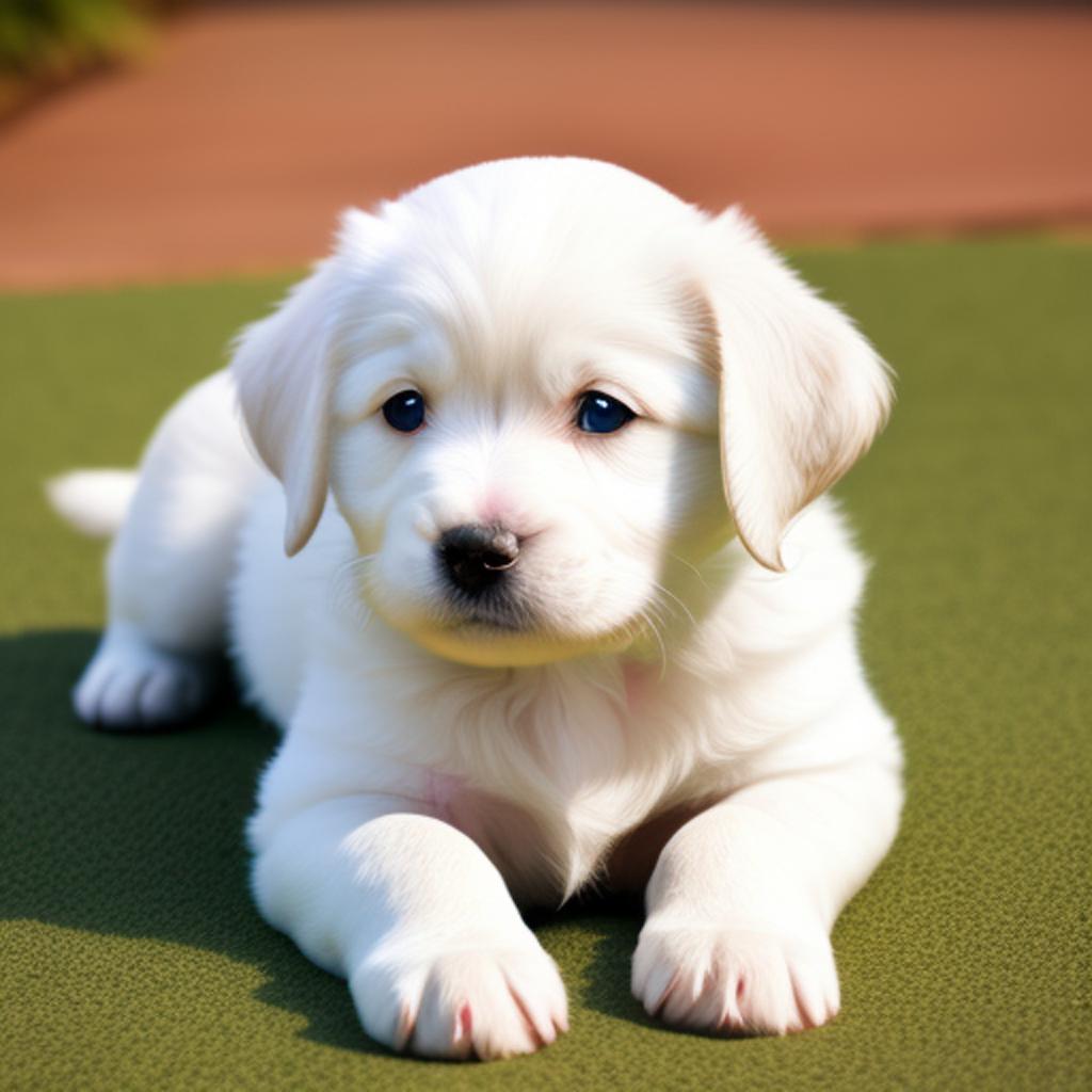 White puppy png by by @ai_generated