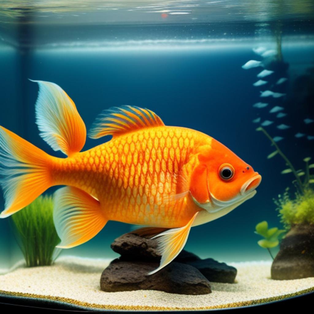 Create an oversized goldfish by @ai_generated