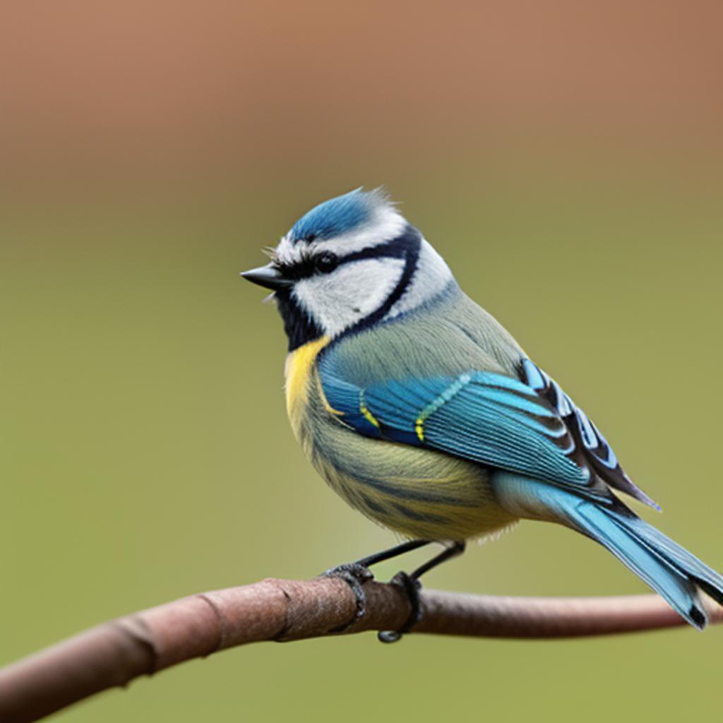 Blaumeise auf der Wiese by @ai_generated