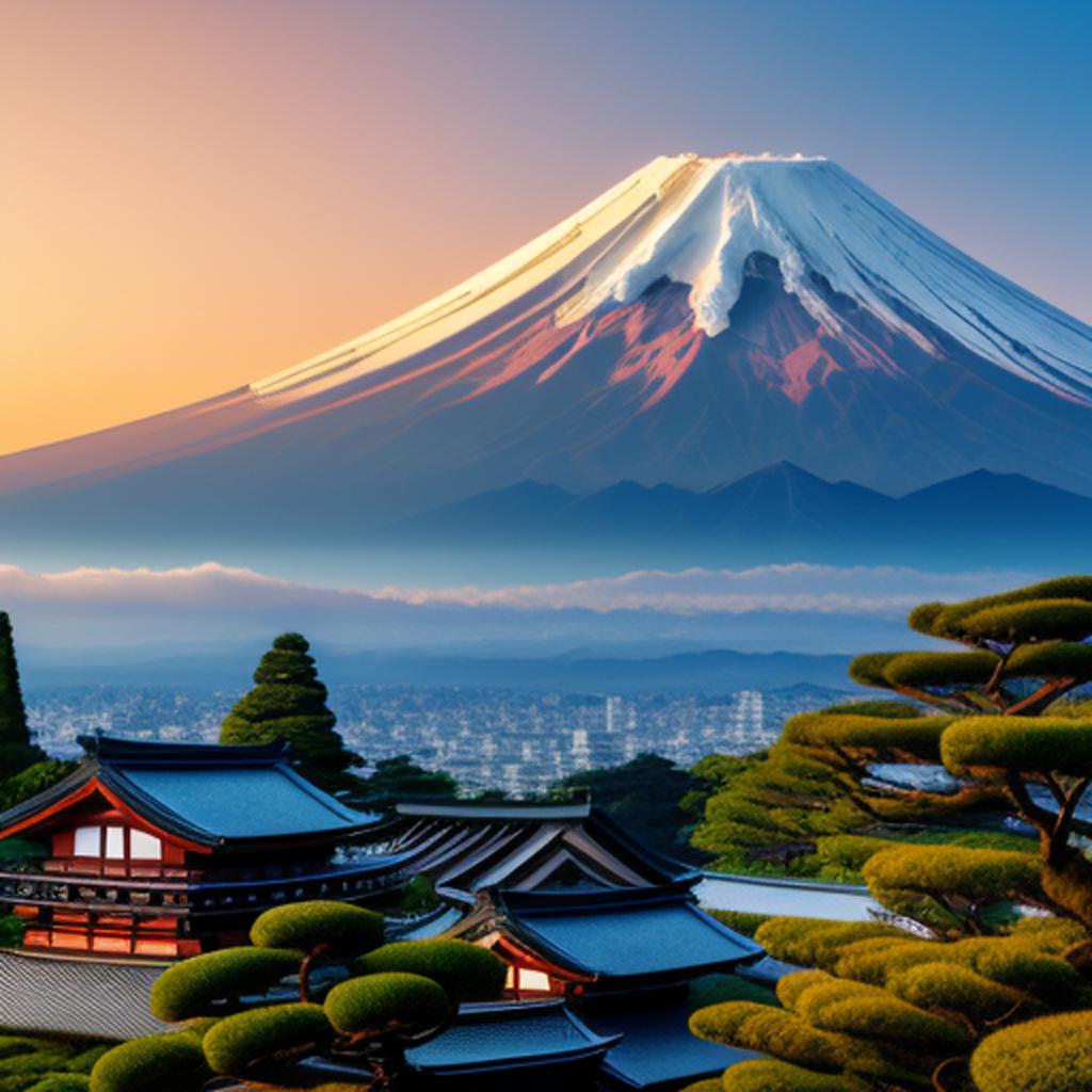 Background, mount fuji, Japanese by @ai_generated