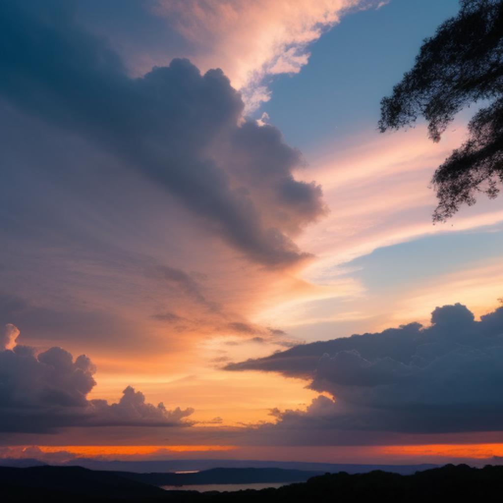 Evening clouds, nature’s painting, by @ai_generated