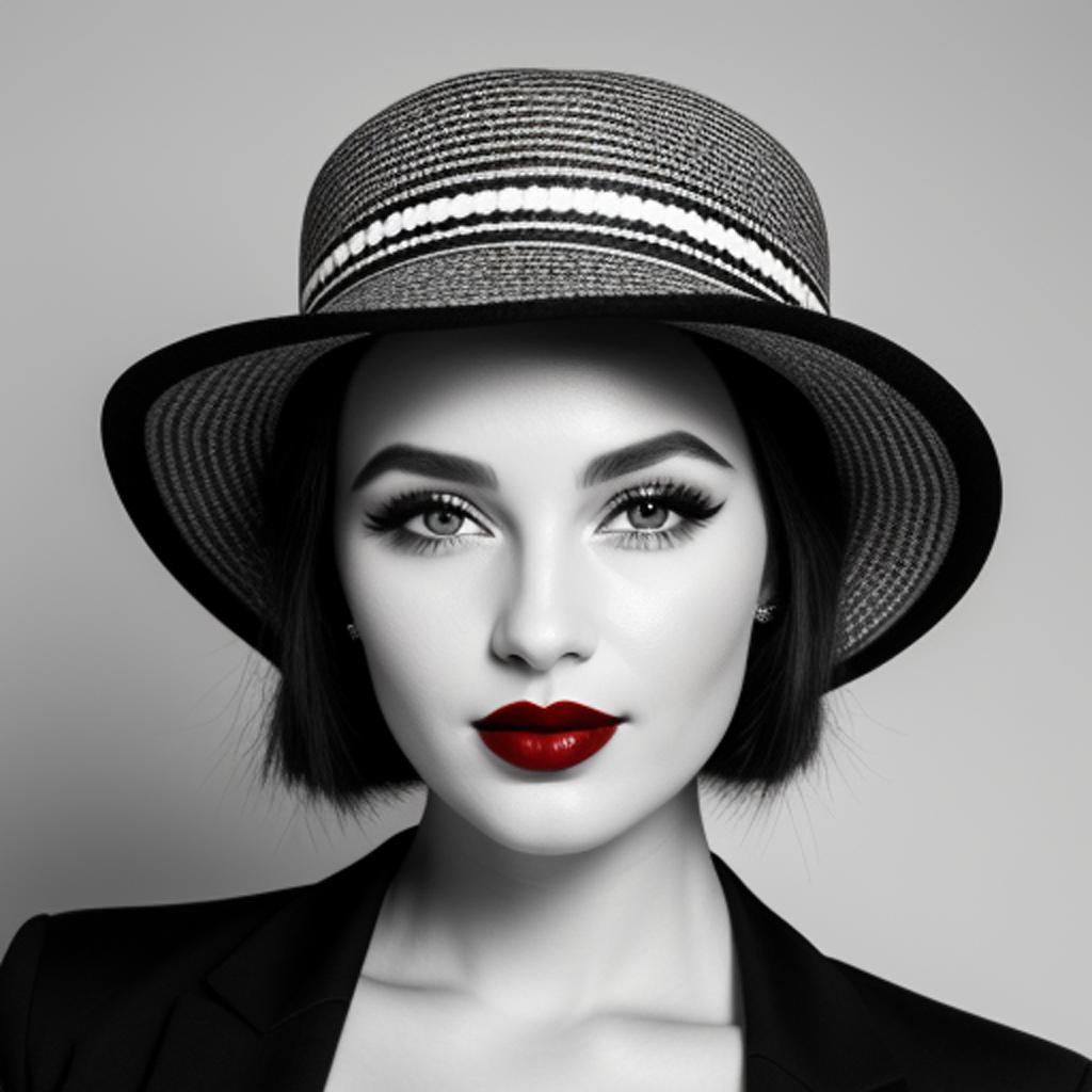 Woman with a hat by @ai_generated