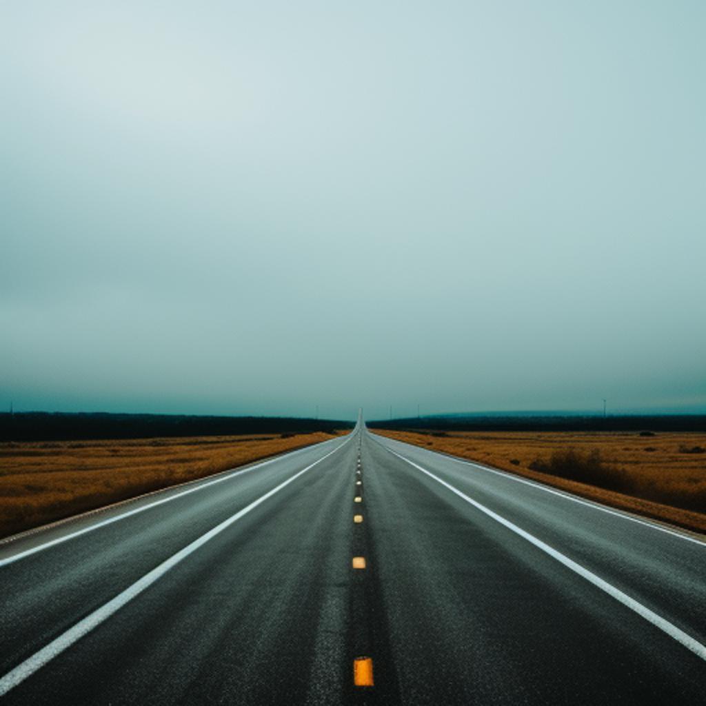 A long empty highway by @ai_generated