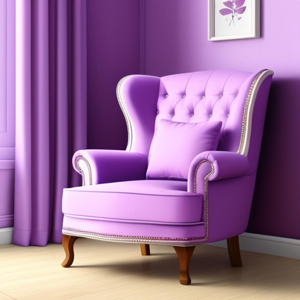 Pastel purple cozy apartment by @ai_generated