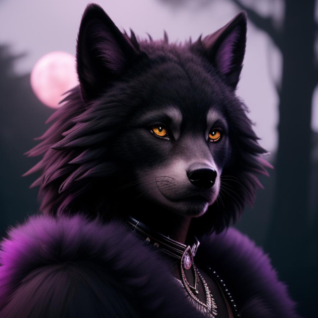 Black female werewolf with by @ai_generated