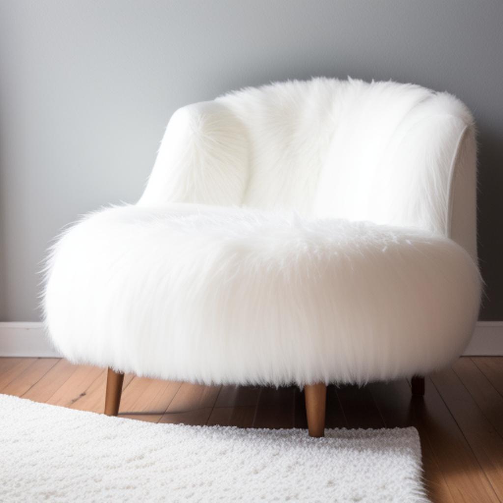 A white fur rug by @ai_generated