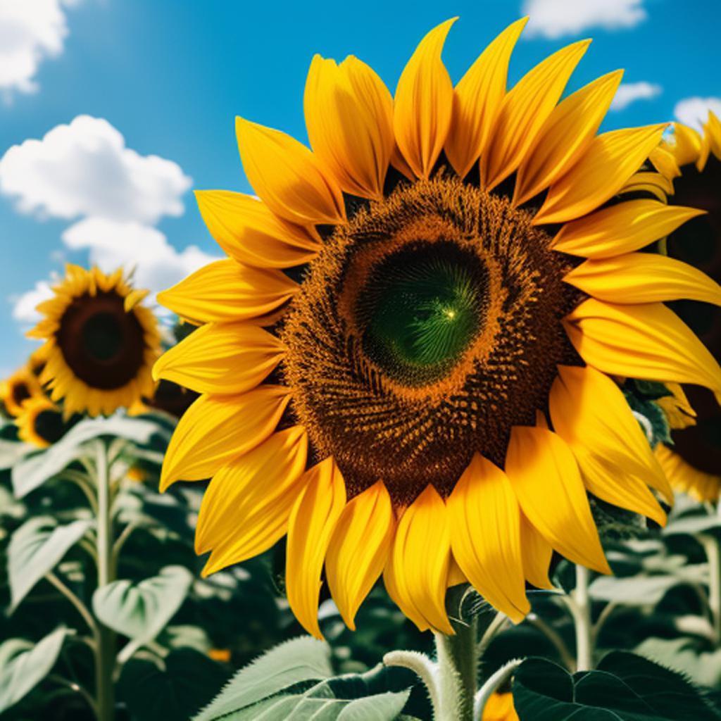 Sunflower blure 8k photographs by @ai_generated