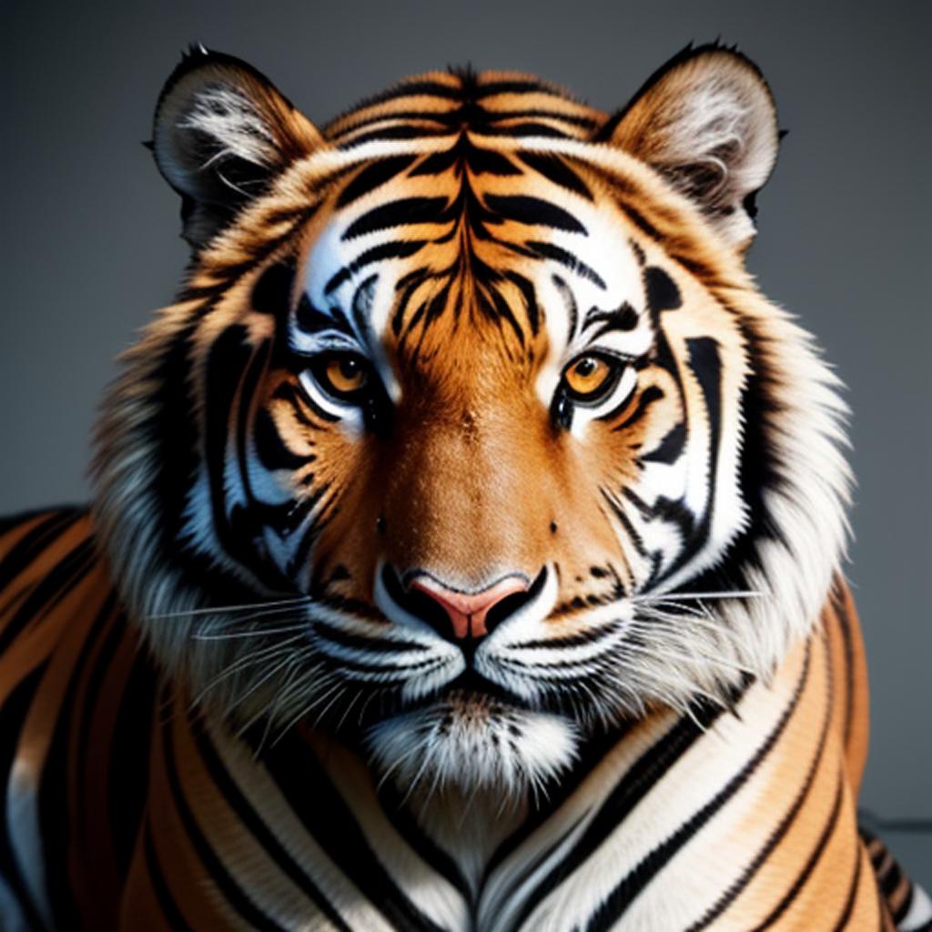 Male tiger Hyperrealism, Realistic by @ai_generated