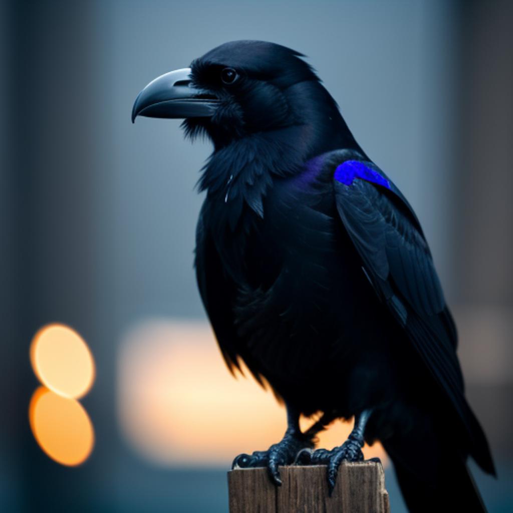 A raven looking like by @ai_generated