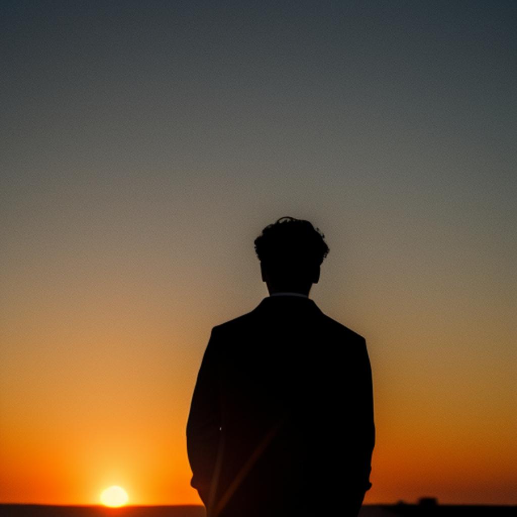 Silhouette of a man by @ai_generated