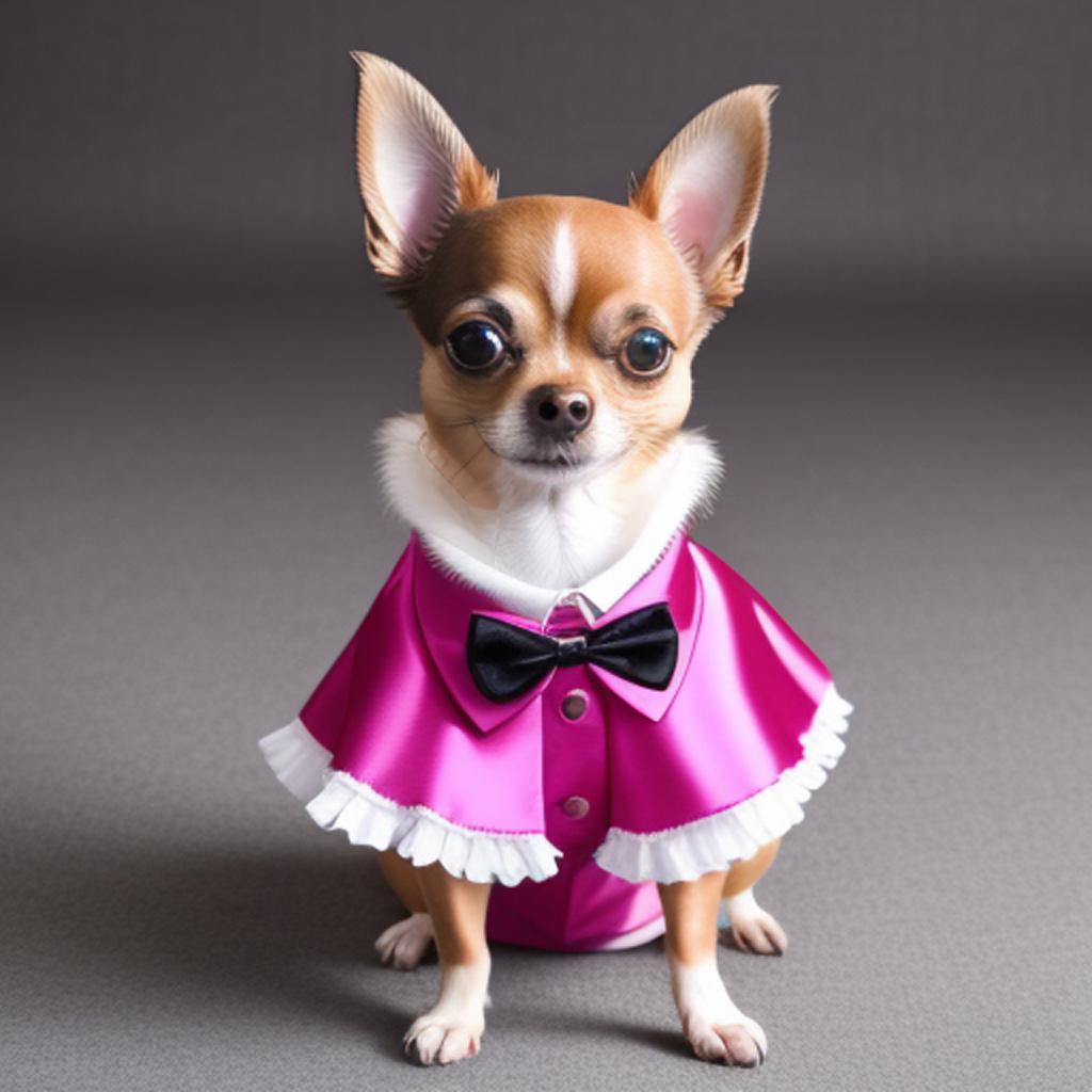 Chihuahua hembra vestida de by @ai_generated