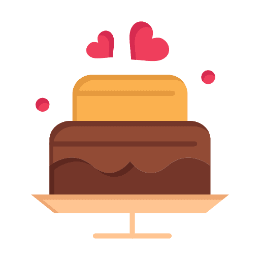 Cake, day, heart icon