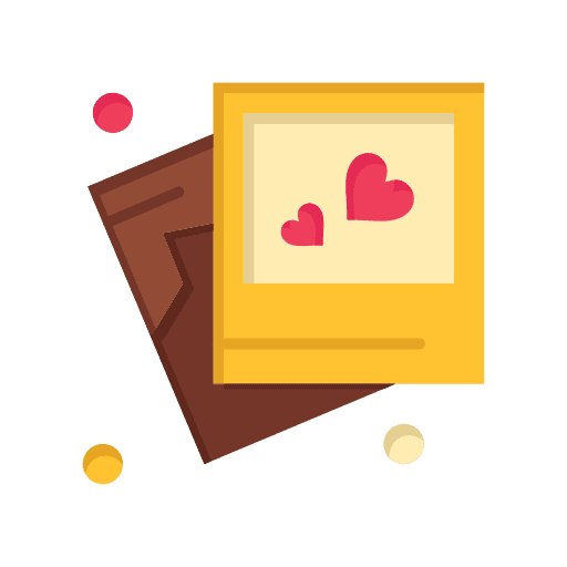 Day, frame, heart icon