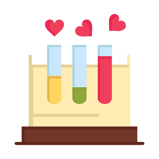 Day, heart, lab icon