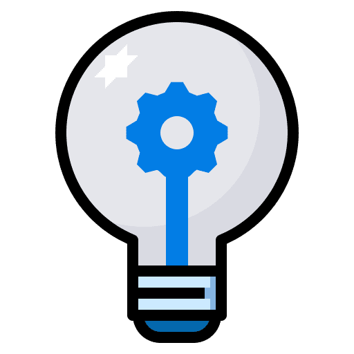 Bulb, idea, knowledge icon